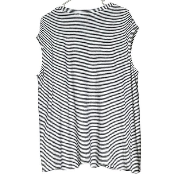 Max Studio women's black and white sleeveless top/coverup size L NWT - Picture 5 of 10